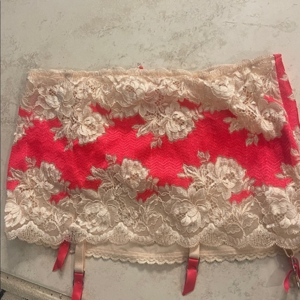 Vintage Victoria’s Secret Panties Garter thong panties Lace Sheer back